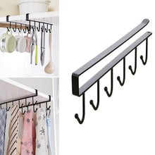 Metal Multifunctional Cabinet Storage Organize 6 Hook Rack For Hanging (1 Pc / Big)