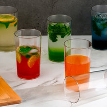 Round Clear Plastic Water Glass Juice Beer Wine Plastic Unbreakable Transparent Glass Set ( 300ml 6pc )